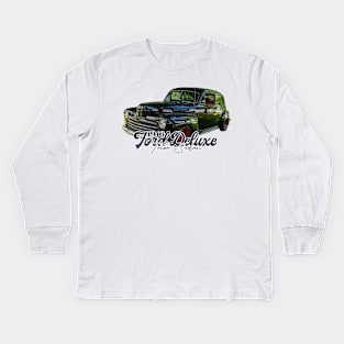 1946 Ford Deluxe Tudor Sedan Kids Long Sleeve T-Shirt